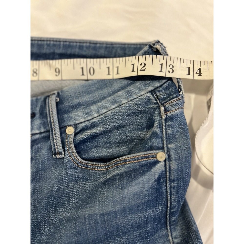 Mother Women's Blue Jeans Size 25 The Looked Ankle Fray Birds Of Paradise - Picture 5 of 15